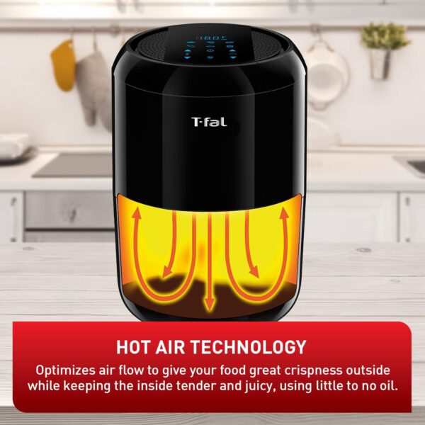 TEFAL Easy Fry Compact Duo Precision 1.6 Liter Air Fryer, Black Special Feature - Image 2