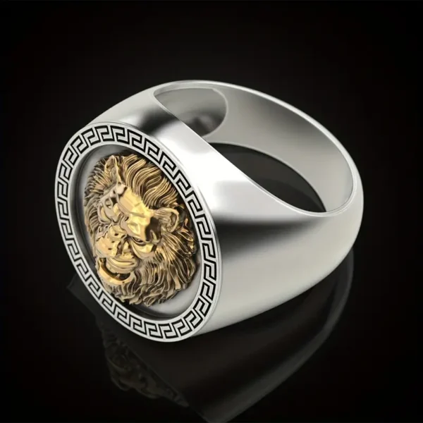 Vintage Lion Motif Ring - Image 2