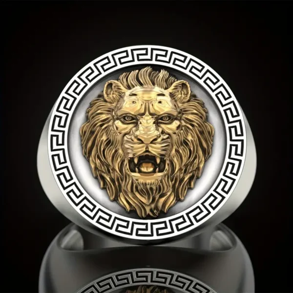 Vintage Lion Motif Ring - Image 3