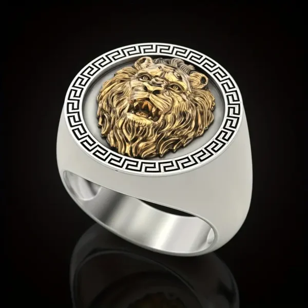 Vintage Lion Motif Ring - Image 4