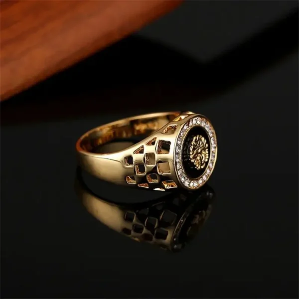 Lion Head Ring with Cubic Zirconia Ring - Image 5